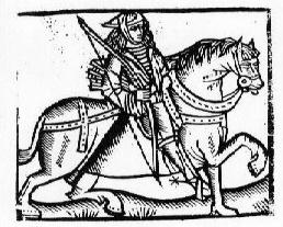 This woodcut was used in editions of both the Canterbury Tales and The Gest