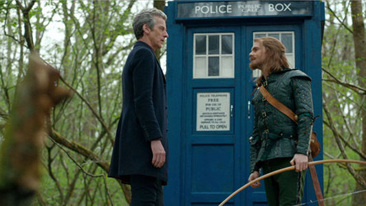 The Doctor meets Robin Hood from Robot of Sherwood