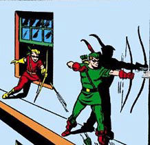 Green Arrow and Speedy by artist George Papp from his first appearance in More Fun Comics #73