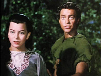 Joan Rice and Richard Todd in The Story of Robin Hood