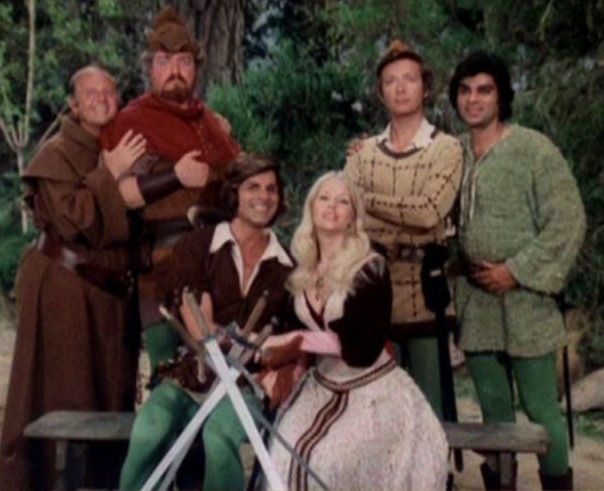 The cast of When Things Were Rotten with Dick Gautier as Robin Hood