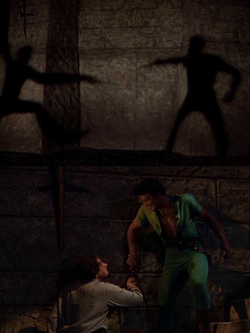 The Bandit of Sherwood Forest homages the shadows and staircase swordfights